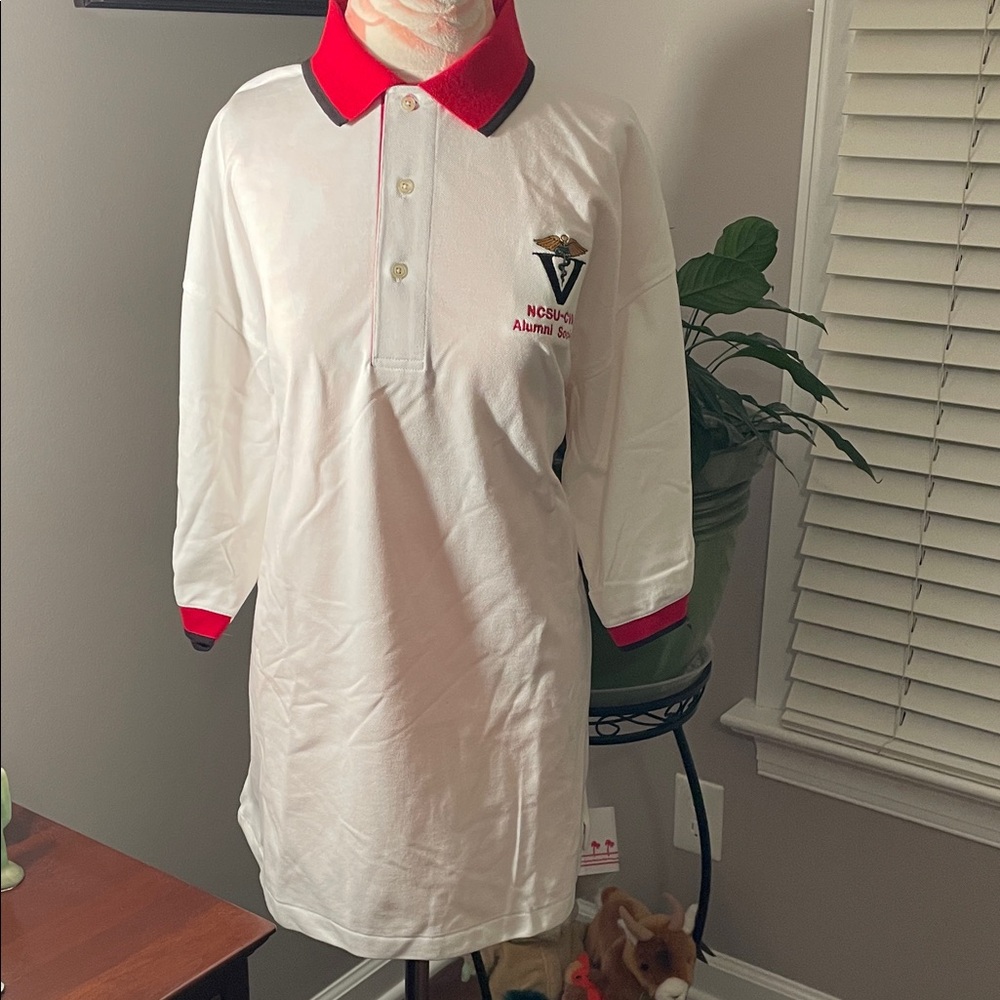 White and Red Polo Shirt